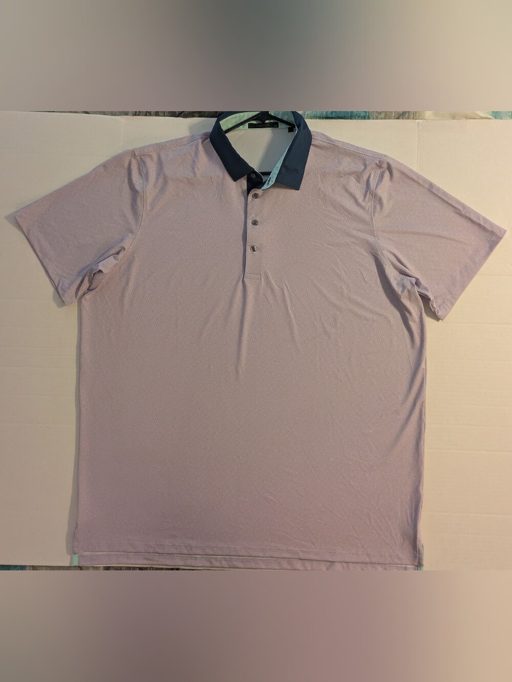 Greyson Light Lavender Polo with Navy Contrast Collar- XXL (NWOT)